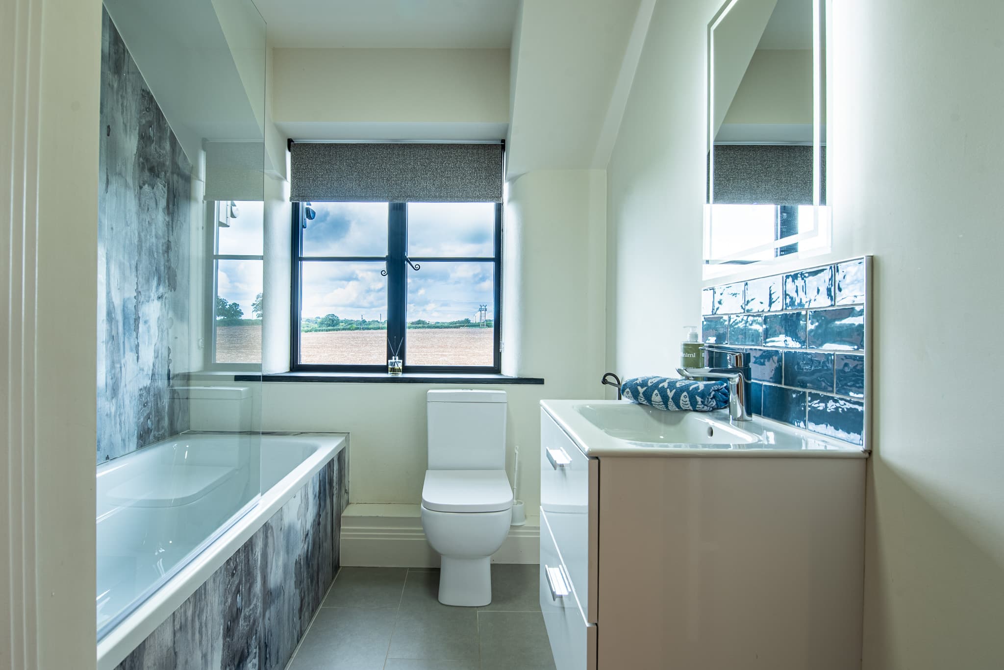 Family bathroom at Just a Cottage