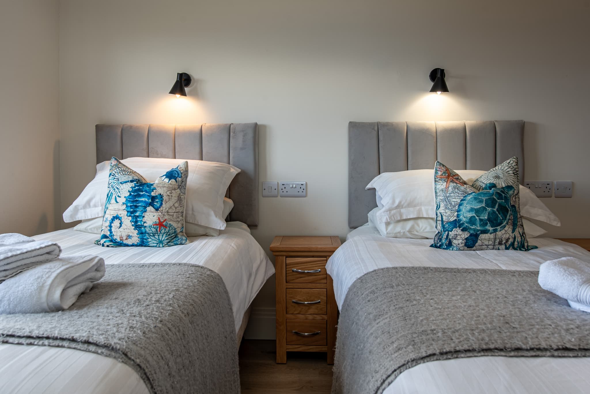 Twin bedroom at Just a Cottage